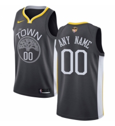 Men's Nike Golden State Warriors Customized Swingman Black Alternate 2018 NBA Finals Bound NBA Jersey - Statement Edition