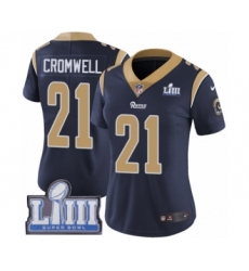 Women's Nike Los Angeles Rams #21 Nolan Cromwell Navy Blue Team Color Vapor Untouchable Limited Player Super Bowl LIII Bound NFL Jersey