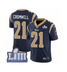 Youth Nike Los Angeles Rams #21 Nolan Cromwell Navy Blue Team Color Vapor Untouchable Limited Player Super Bowl LIII Bound NFL Jersey