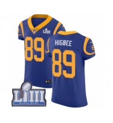 Men's Nike Los Angeles Rams #89 Tyler Higbee Royal Blue Alternate Vapor Untouchable Elite Player Super Bowl LIII Bound NFL Jersey