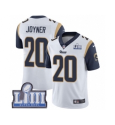 Men's Nike Los Angeles Rams #20 Lamarcus Joyner White Vapor Untouchable Limited Player Super Bowl LIII Bound NFL Jersey