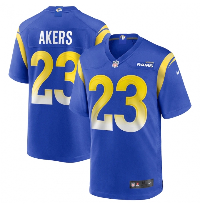 Men's Los Angeles Rams #23 Cam Akers Blue Nike Royal Vapor Limited Jersey.webp