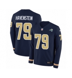 Youth Nike Los Angeles Rams #79 Rob Havenstein Limited Navy Blue Therma Long Sleeve NFL Jersey