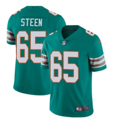 Youth Nike Miami Dolphins #65 Anthony Steen Aqua Green Alternate Vapor Untouchable Limited Player NFL Jersey