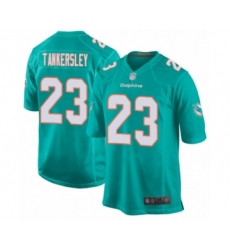 Men's Miami Dolphins #23 Cordrea Tankersley Game Aqua Green Team Color Football Jersey