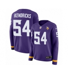 Women's Nike Minnesota Vikings #54 Eric Kendricks Limited Purple Therma Long Sleeve NFL Jersey