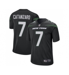 Men's New York Jets #7 Chandler Catanzaro Game Black Alternate Football Jersey
