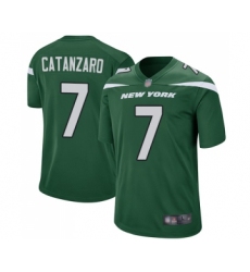 Men's New York Jets #7 Chandler Catanzaro Game Green Team Color Football Jersey