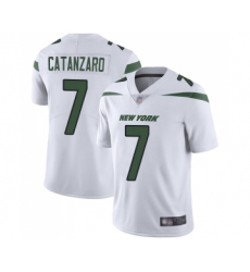 Men's New York Jets #7 Chandler Catanzaro White Vapor Untouchable Limited Player Football Jersey
