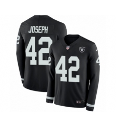 Youth Nike Oakland Raiders #42 Karl Joseph Limited Black Therma Long Sleeve NFL Jersey