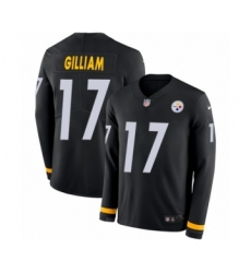 Men's Nike Pittsburgh Steelers #17 Joe Gilliam Limited Black Therma Long Sleeve NFL Jersey