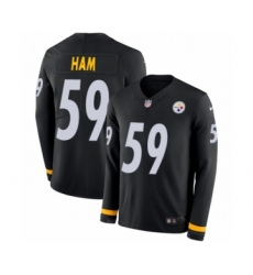 Men's Nike Pittsburgh Steelers #59 Jack Ham Limited Black Therma Long Sleeve NFL Jersey