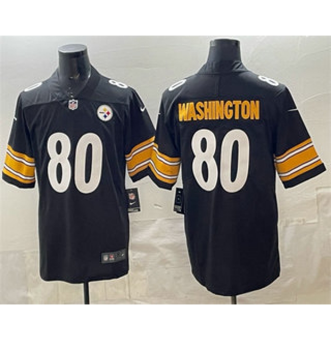 Men's Pisttburgn Steelers #80 Darnell Washington Black Vapor Untouchable Limited Stitched Jersey