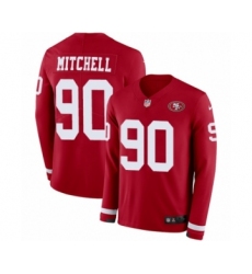 Youth Nike San Francisco 49ers #90 Earl Mitchell Limited Red Therma Long Sleeve NFL Jersey
