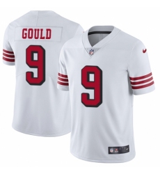 Men's Nike San Francisco 49ers #9 Robbie Gould Elite White Rush Vapor Untouchable NFL Jersey