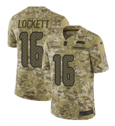 Youth Nike Seattle Seahawks #16 Tyler Lockett Limited Camo 2018 Salute to Service NFL Jersey