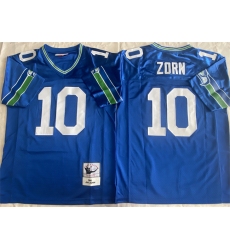 Men's Seattle Seahawks #10 Jim Zorn Royal Throwback Stitched Football Jersey