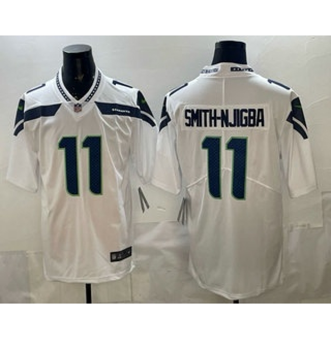 Men's Seattle Seahawks #11 Jaxon Smith Njigba Limited White Vapor Jersey