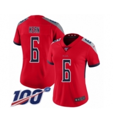 Women's Tennessee Titans #6 Brett Kern Limited Red Inverted Legend 100th Season Football Jersey