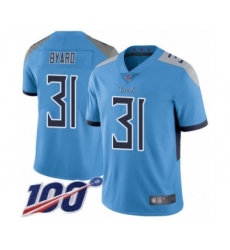 Men's Tennessee Titans #31 Kevin Byard Light Blue Alternate Vapor Untouchable Limited Player 100th Season Football Jersey
