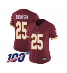 Women's Washington Redskins #25 Chris Thompson Burgundy Red Team Color Vapor Untouchable Limited Player 100th Season Football Jersey