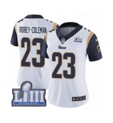 Women's Nike Los Angeles Rams #23 Nickell Robey-Coleman White Vapor Untouchable Limited Player Super Bowl LIII Bound NFL Jersey