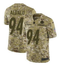 Men's Nike Pittsburgh Steelers #94 Tyson Alualu Limited Camo 2018 Salute to Service NFL Jersey