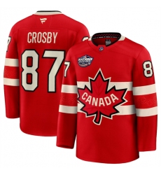 Men's Canada #87 Sidney Crosby Red 2025 4 Nations Face-Off Premium Stitched Jersey