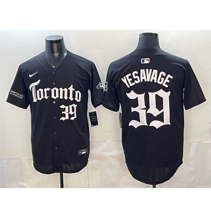 Men's Toronto Blue Jays #39 Trey Yesavage Black Gothic North Edition Limited Stitched Baseball Jersey