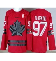 Youth Canada #97 Connor McDavid Red 2026 Olympics Authentic Jersey