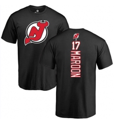 NHL Adidas New Jersey Devils #17 Patrick Maroon Black Backer T-Shirt