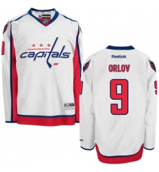 Women's Reebok Washington Capitals #9 Dmitry Orlov Authentic White Away NHL Jersey