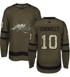 Youth Adidas Washington Capitals #10 Brett Connolly Authentic Green Salute to Service NHL Jersey