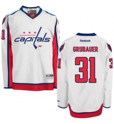 Women's Reebok Washington Capitals #31 Philipp Grubauer Authentic White Away NHL Jersey