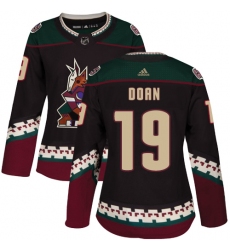 Women's Adidas Arizona Coyotes #19 Shane Doan Premier Black Alternate NHL Jersey