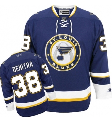 Youth Reebok St. Louis Blues #38 Pavol Demitra Premier Navy Blue Third NHL Jersey