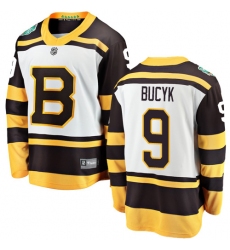 Men's Boston Bruins #9 Johnny Bucyk White 2019 Winter Classic Fanatics Branded Breakaway NHL Jersey