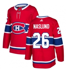 Youth Adidas Montreal Canadiens #26 Mats Naslund Authentic Red Home NHL Jersey