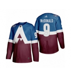 Youth Colorado Avalanche #9 Lanny McDonald Authentic Burgund Blue 2020 Stadium Series Hockey Jersey