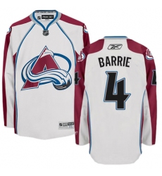 Youth Reebok Colorado Avalanche #4 Tyson Barrie Authentic White Away NHL Jersey