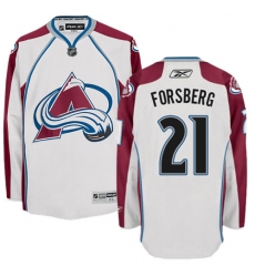 Women's Reebok Colorado Avalanche #21 Peter Forsberg Authentic White Away NHL Jersey