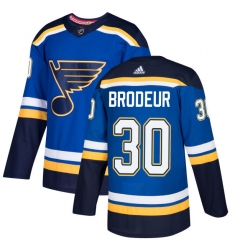 Youth Adidas St. Louis Blues #30 Martin Brodeur Premier Royal Blue Home NHL Jersey