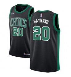 Men's Adidas Boston Celtics #20 Gordon Hayward Swingman Black NBA Jersey - Statement Edition