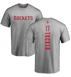 NBA Nike Houston Rockets #17 PJ Tucker Ash Backer T-Shirt