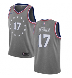 Youth Nike Philadelphia 76ers #17 JJ Redick Swingman Gray NBA Jersey - City Edition