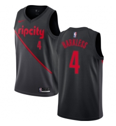 Youth Nike Portland Trail Blazers #4 Moe Harkless Swingman Black NBA Jersey - 2018 19 City Edition