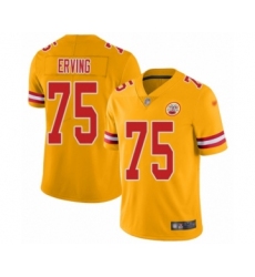 Men's Kansas City Chiefs #75 Cameron Erving Limited Gold Inverted Legend Football Jersey