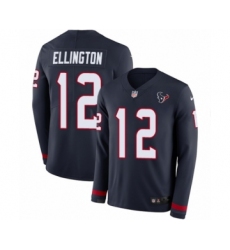 Youth Nike Houston Texans #12 Bruce Ellington Limited Navy Blue Therma Long Sleeve NFL Jersey
