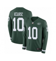Men's Nike New York Jets #10 Jermaine Kearse Limited Green Therma Long Sleeve NFL Jersey