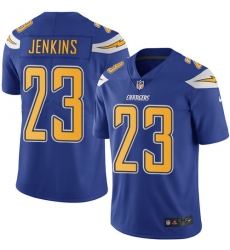 Men's Nike Los Angeles Chargers #23 Rayshawn Jenkins Limited Electric Blue Rush Vapor Untouchable NFL Jersey